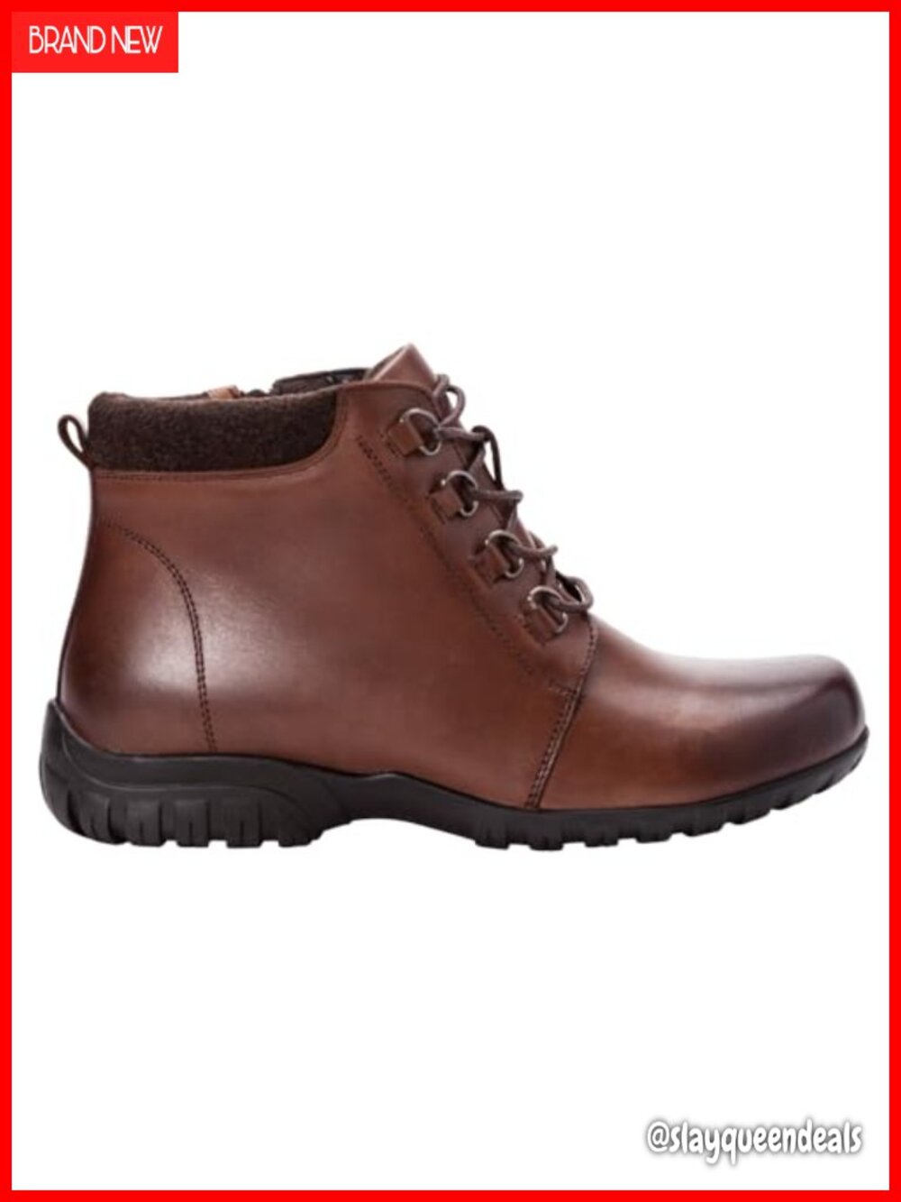 Propet Delaney Leather Ankle Bootie with Removable Footbed